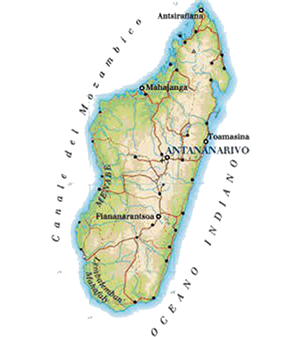 cartina madagascar
